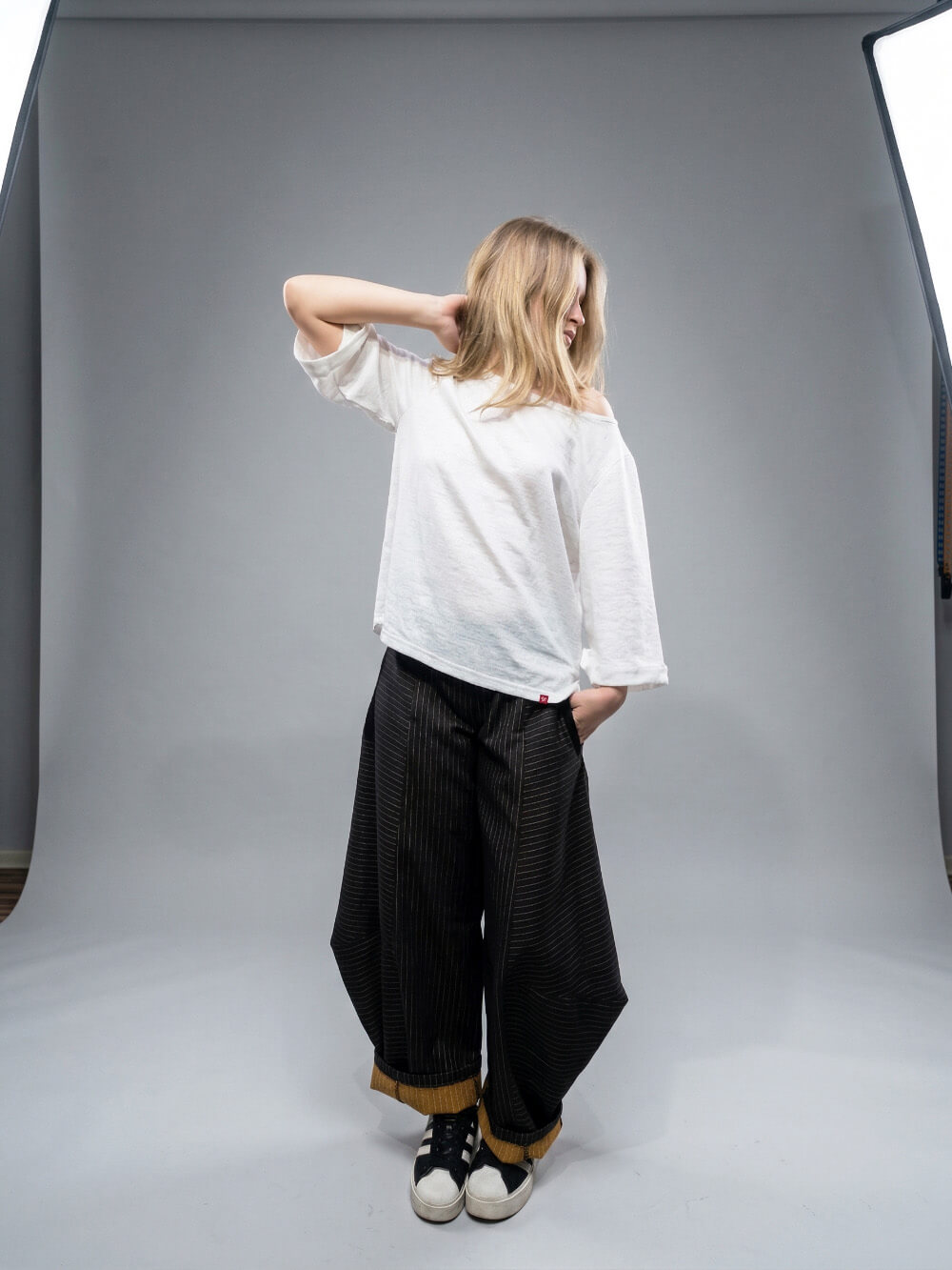 Denim Origami pantalone