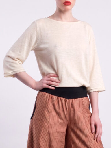 Bluza Basic SLUB Beige