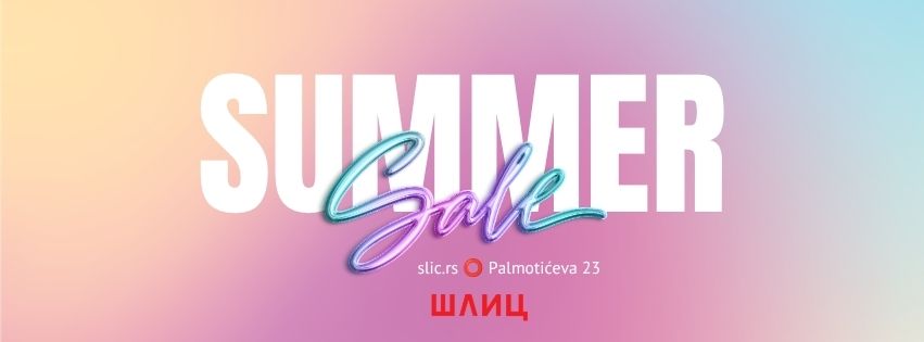 Pink Gradient Minimalist Summer Sale Facebook Cover